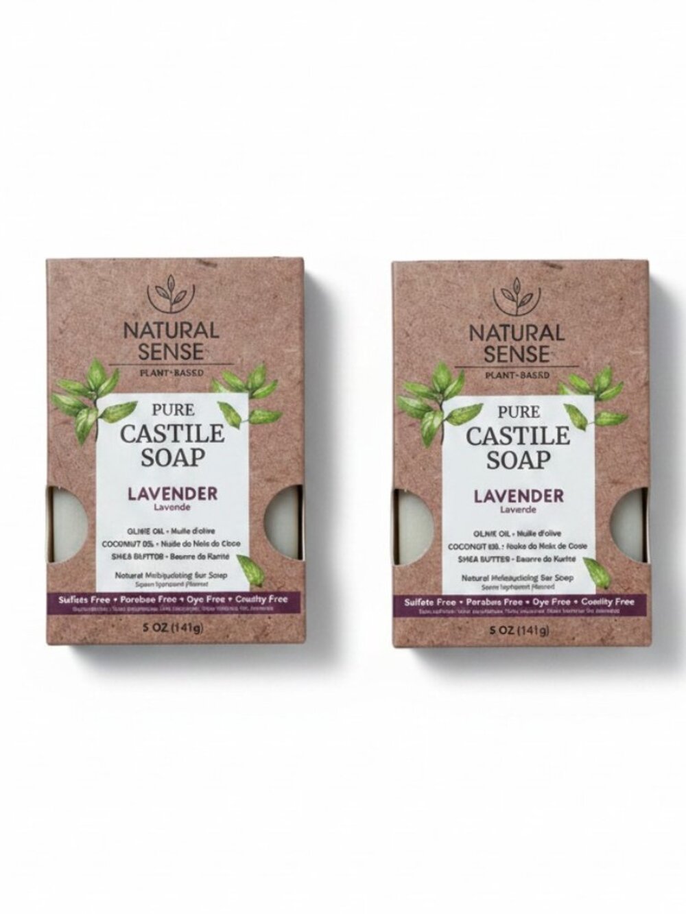 3/$15 💥🆕 Natural Sense Pure Castile 5 oz Soap Bar | Qty of 2 | Lavender | 6690